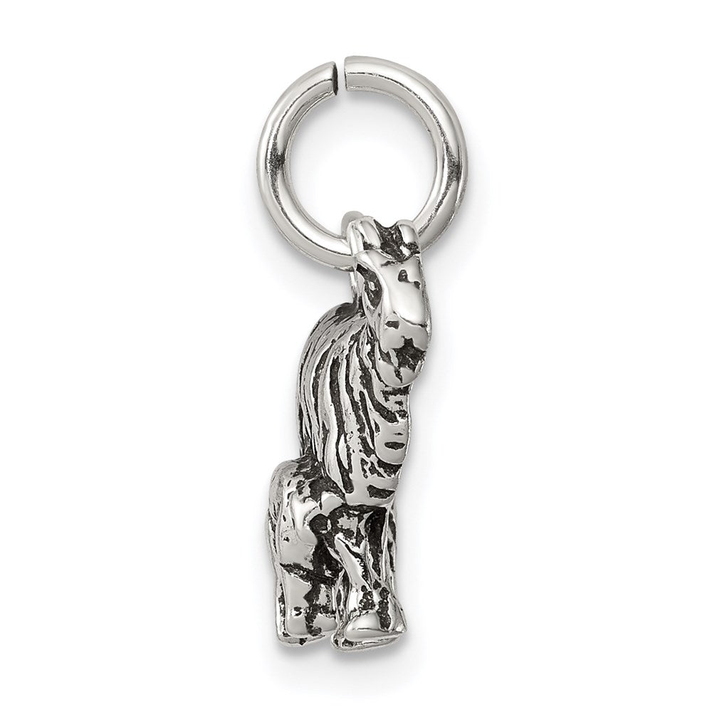 Sterling Silver Antiqued Goat Charm QC7849