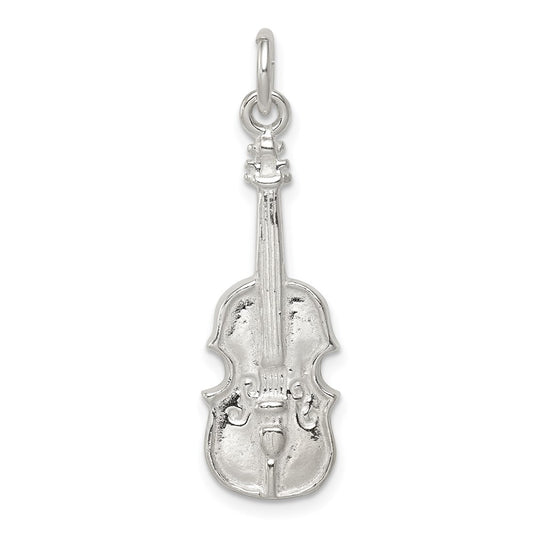 Sterling Silver Violin Charm QC784