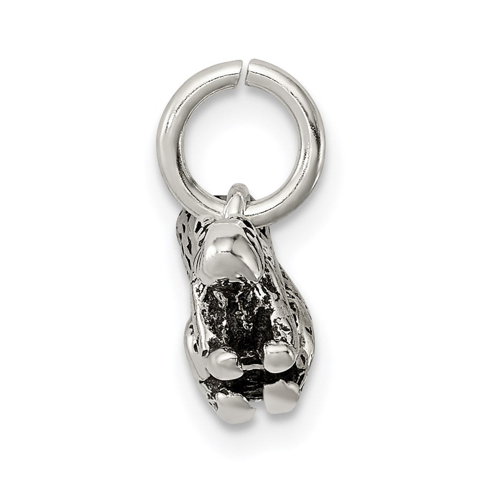 Sterling Silver Antiqued Squirrel Charm QC7852