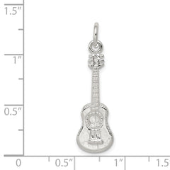 Sterling Silver Guitar Charm QC786