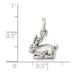 Sterling Silver Antiqued Rabbit Charm QC7861
