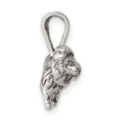 Sterling Silver Antiqued Lion Charm QC7865