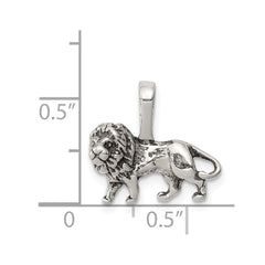 Sterling Silver Antiqued Lion Charm QC7865