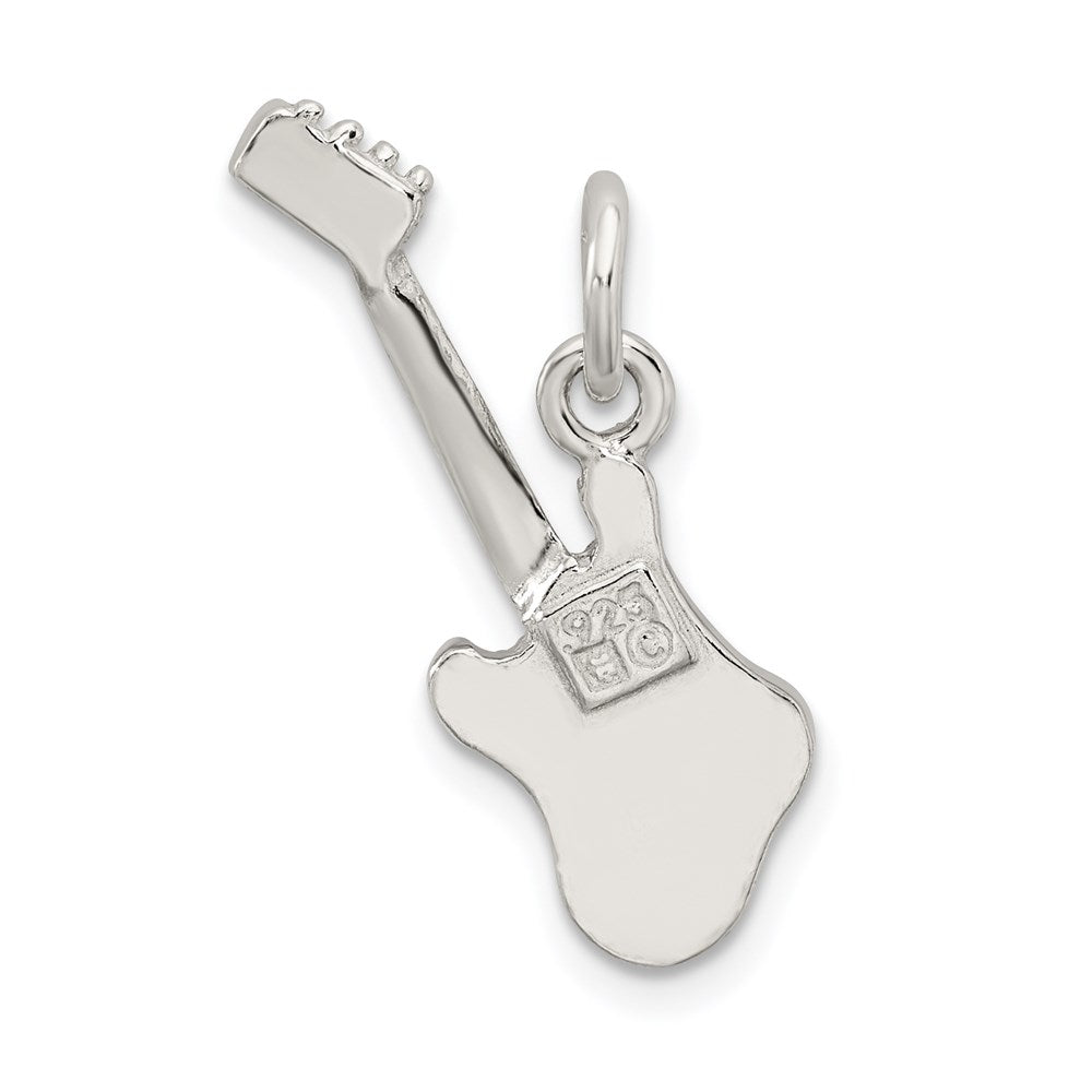 Sterling Silver Electric Guitar Charm QC787
