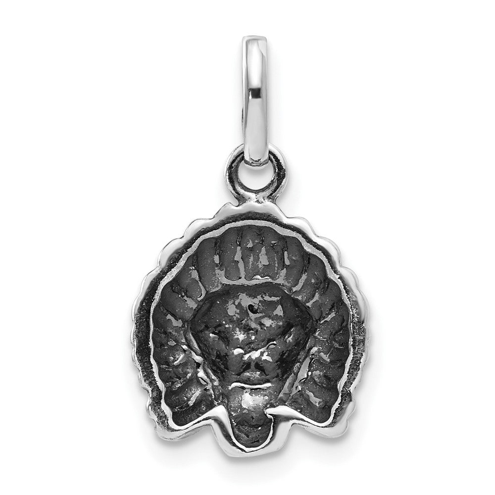 Sterling Silver Antiqued Lion Charm QC7871
