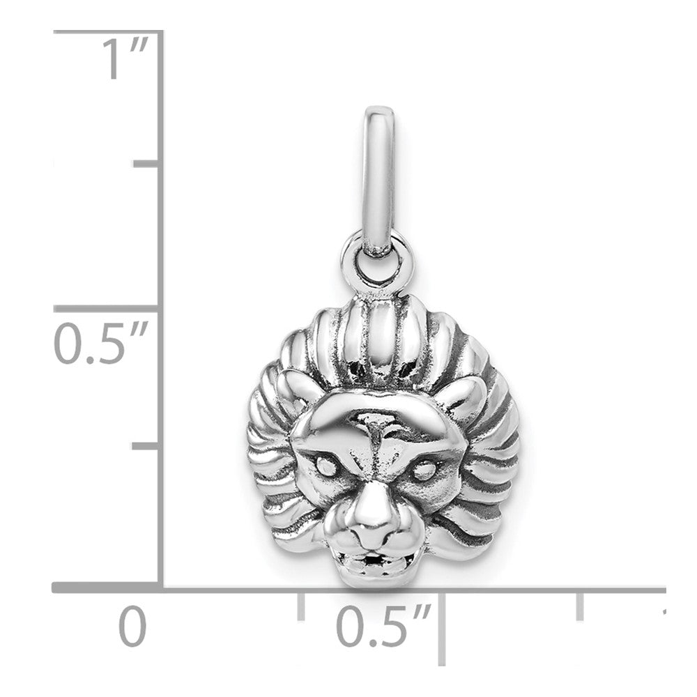 Sterling Silver Antiqued Lion Charm QC7871