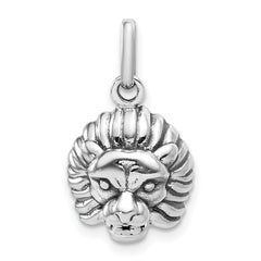 Sterling Silver Antiqued Lion Charm QC7871