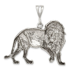 Sterling Silver Antiqued Lion Charm QC7872