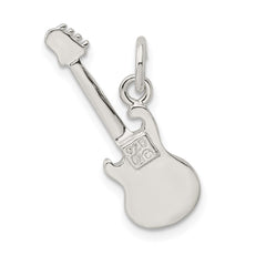 Sterling Silver Electric Guitar Charm QC788