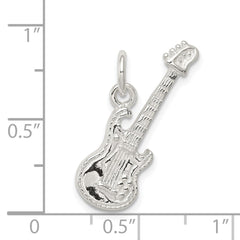 Sterling Silver Electric Guitar Charm QC788