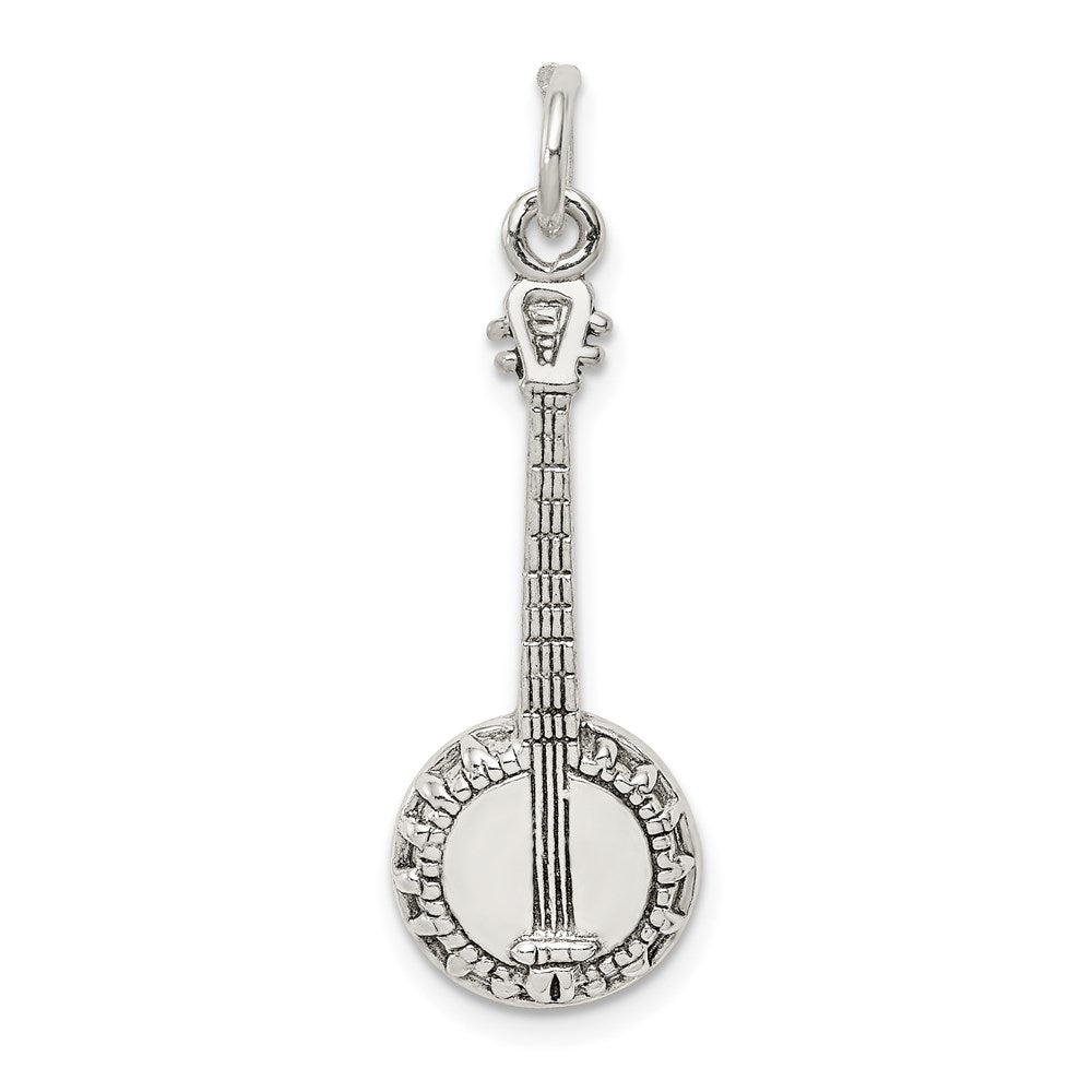 Sterling Silver Banjo Charm QC789