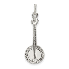 Sterling Silver Banjo Charm QC789