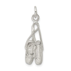 Sterling Silver Ballet Slippers Charm QC791