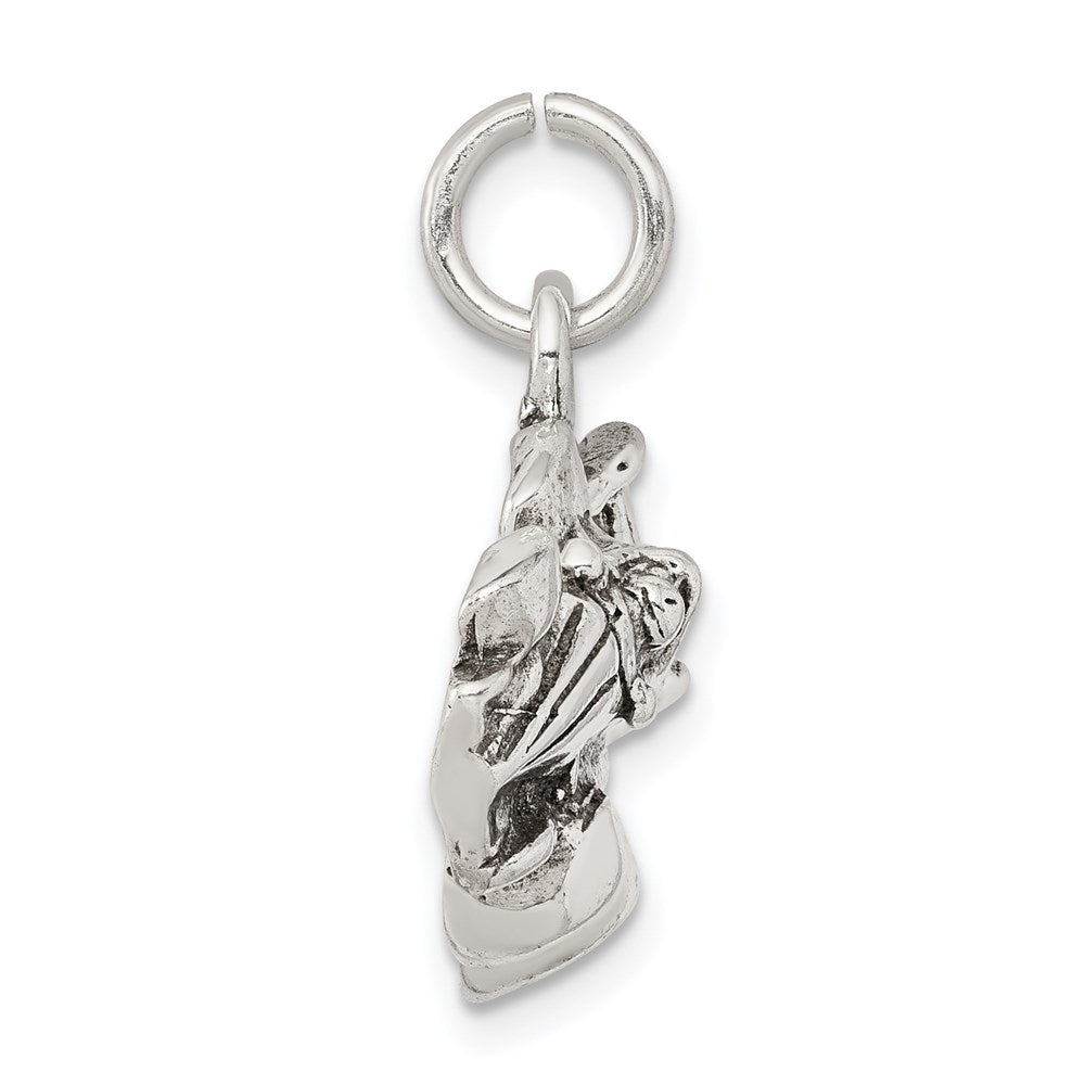 Sterling Silver Antiqued Go Kart Racer Charm QC7913