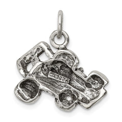 Sterling Silver Antiqued Go Kart Racer Charm QC7913
