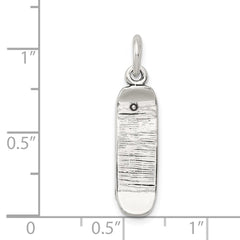 Sterling Silver Antiqued Skateboard Charm QC7914