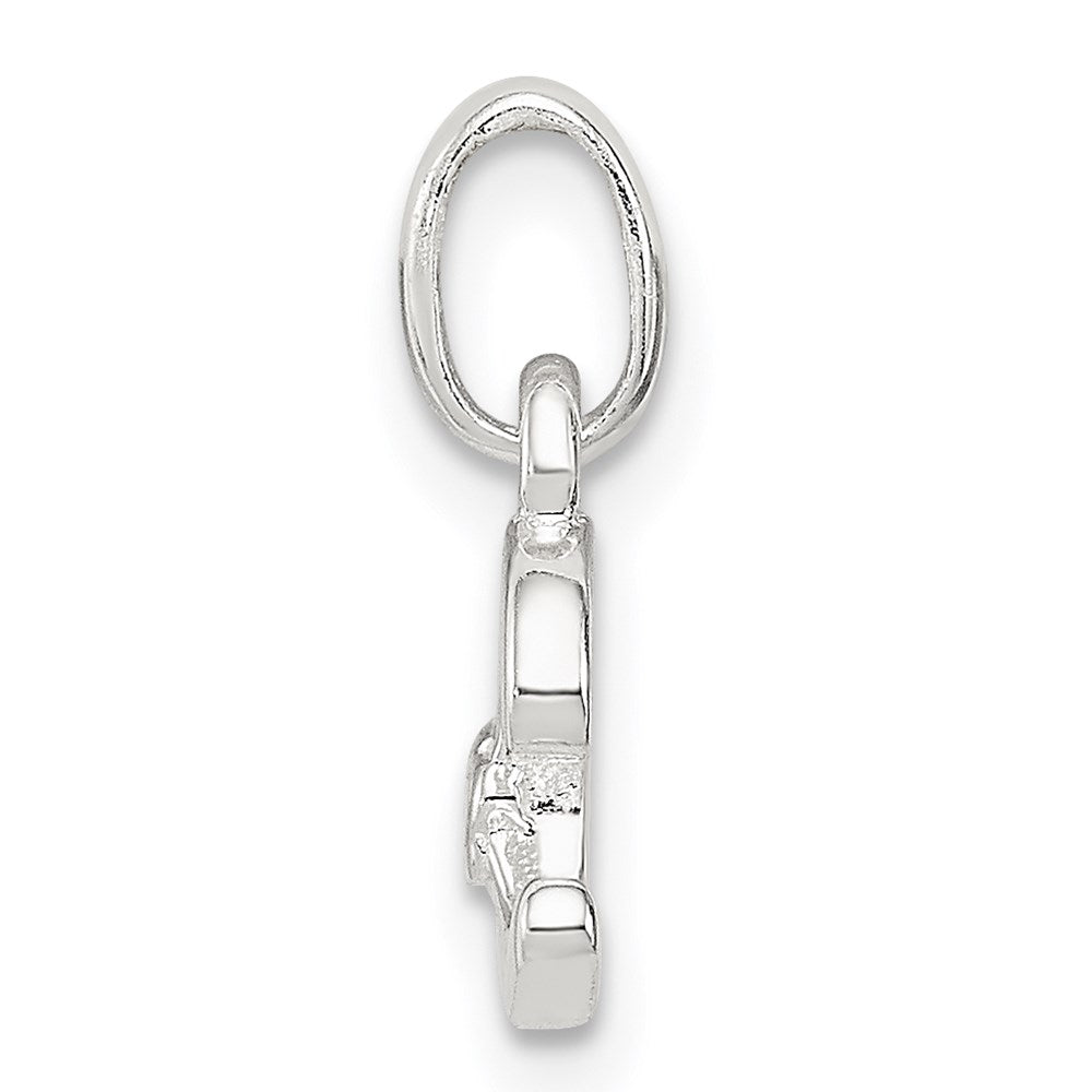 Sterling Silver Letter C with Enamel Pendant QC7935C