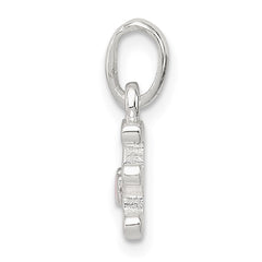 Sterling Silver Letter E with Enamel Pendant QC7935E