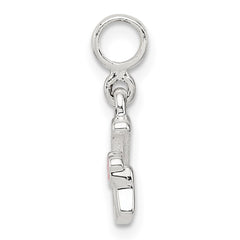 Sterling Silver Letter G with Enamel Pendant QC7935G