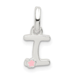 Sterling Silver Letter I with Enamel Pendant QC7935I