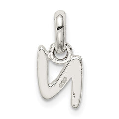 Sterling Silver Letter N with Enamel Pendant QC7935N