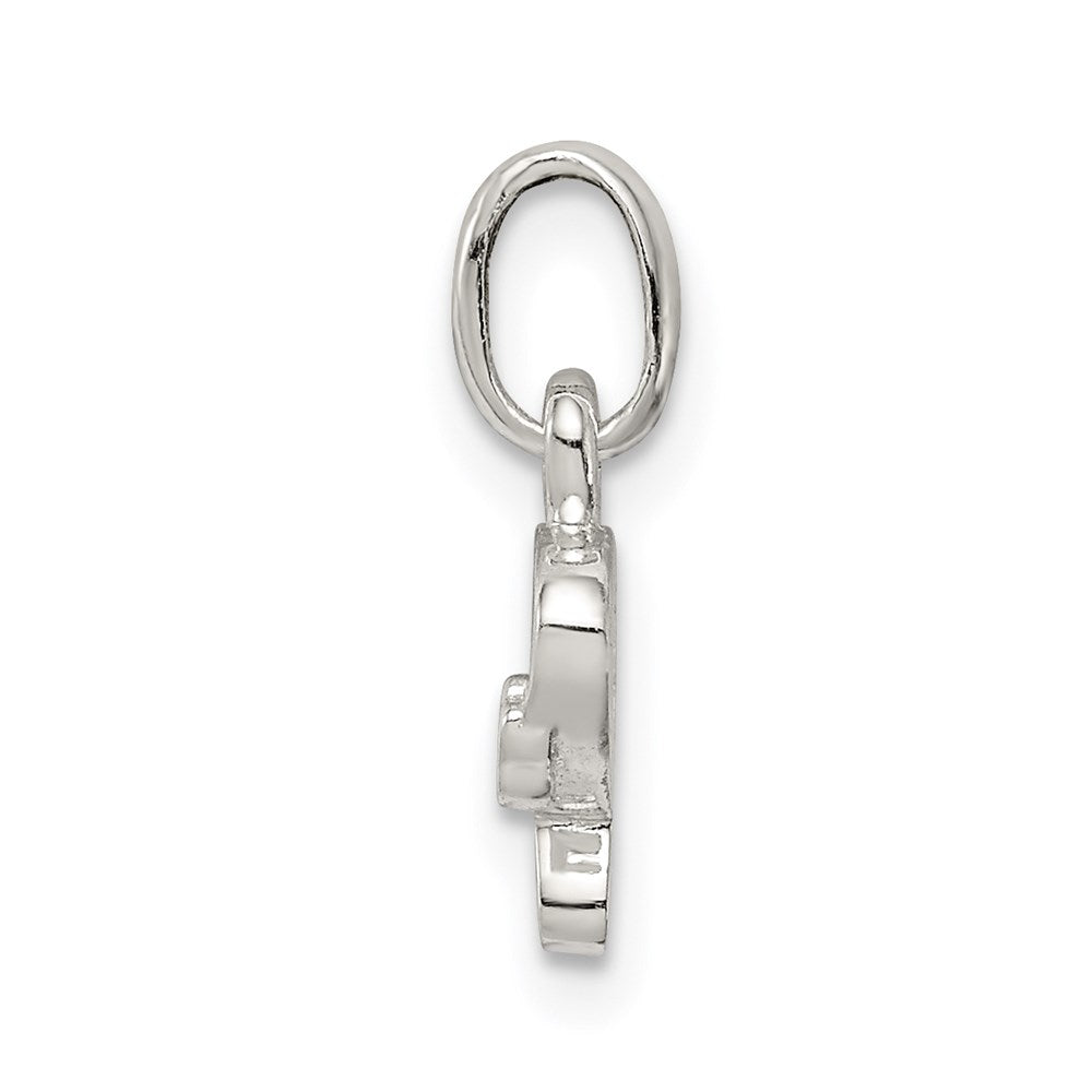 Sterling Silver Letter P with Enamel Pendant QC7935P