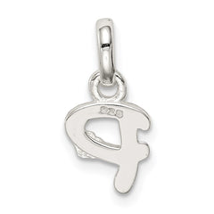 Sterling Silver Letter P with Enamel Pendant QC7935P