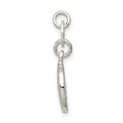 Sterling Silver Round Paw Print Pendant QC7938