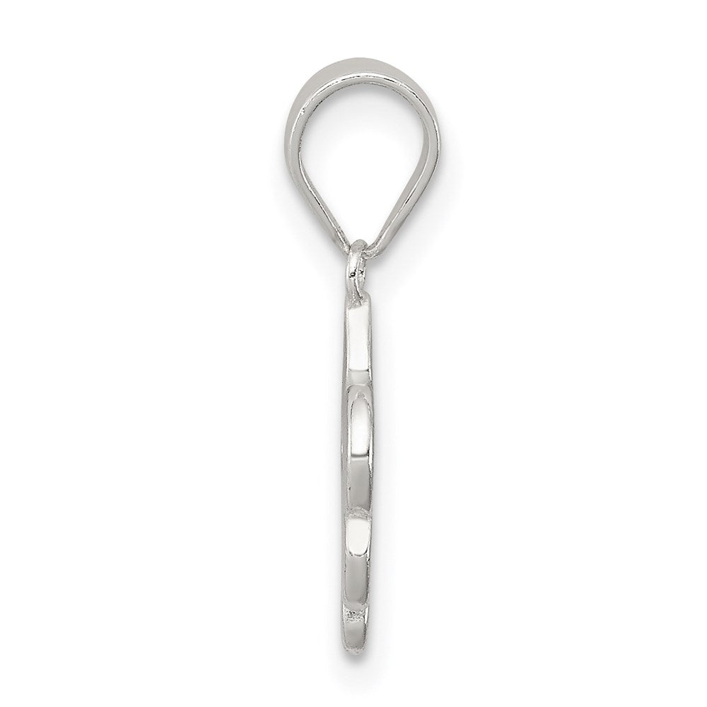 Sterling Silver Polished Fleur De Lis Pendant QC8110