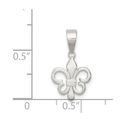 Sterling Silver Polished Fleur De Lis Pendant QC8110