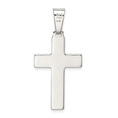Sterling Silver Polished Cross Pendant QC8116
