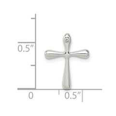 Sterling Silver Polished Diamond Cross Chain Slide QC8117