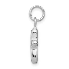 Sterling Silver Polished Cross Charm QC8118