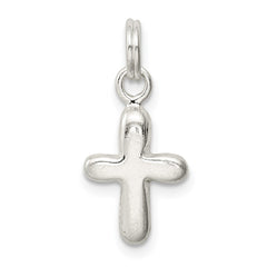 Sterling Silver Polished Cross Charm QC8118