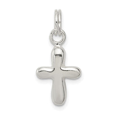 Sterling Silver Polished Cross Charm QC8118