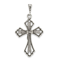 Sterling Silver Antiqued Cross Pendant QC8128