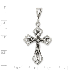 Sterling Silver Antiqued Cross Pendant QC8128