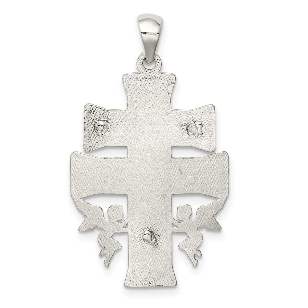 Sterling Silver Polished Mini Caravaca Crucifix Pendant QC8135