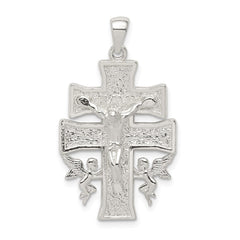 Sterling Silver Polished Mini Caravaca Crucifix Pendant QC8135