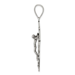 Sterling Silver Antiqued Large Caravaca INRI Crucifix Cross Pendant QC8136