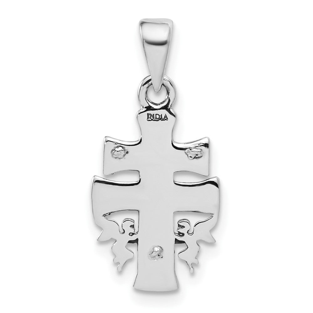 Sterling Silver Antiqued Mini INRI Crucifix Pendant QC8138