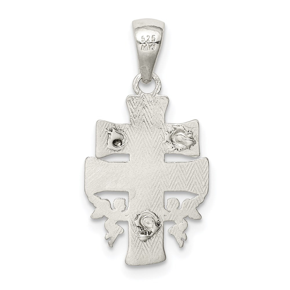 Sterling Silver Polished Mini INRI Crucifix Pendant QC8139