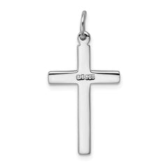 Sterling Silver Rhodium-plated Cross Pendant QC8146