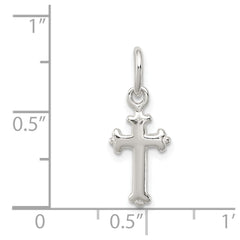 Sterling Silver Polished Cross Charm QC8149