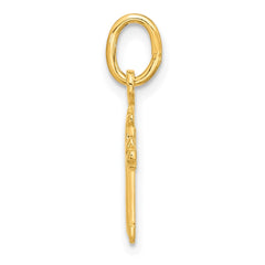 Sterling Silver Gold-tone Polished Small Cross Pendant QC8149GP