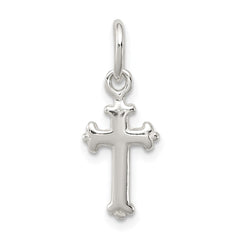 Sterling Silver Polished Cross Charm QC8149