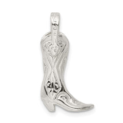 Sterling Silver Cowboy Boot Charm QC829