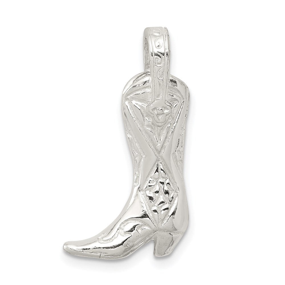 Sterling Silver Cowboy Boot Charm QC829