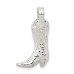 Sterling Silver Cowboy Boot Charm QC829