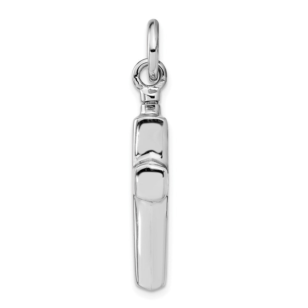 Sterling Silver Rhodium-plated Polished Cross Ash Holder Pendant QC8399
